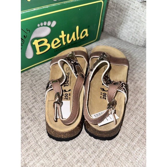 Birkenstock Betula Brown Snakeskin Print Sandals Slingback Buckle 8‎ 39 NIB - Picture 4 of 7